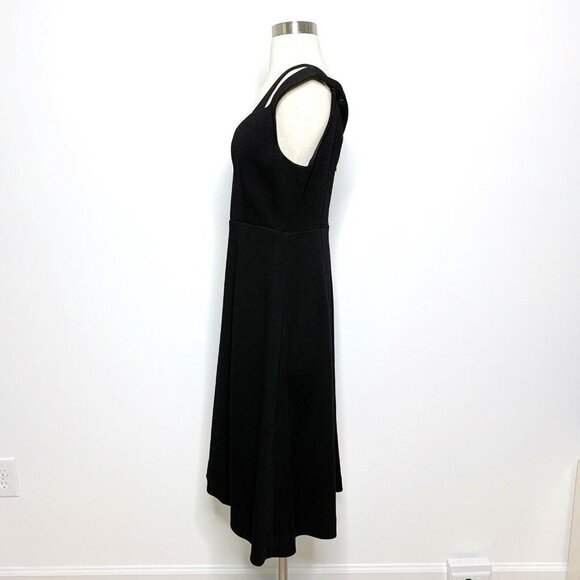 Carven Dress Women 38 US 6 Black Mid Cutout Cold S - Picture 2 of 9